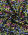 Tecido Crepe Chiffon Italiano Grosso Acetinado Escamas Abstratas Colorido