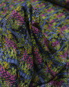 Tecido Crepe Chiffon Italiano Grosso Acetinado Escamas Abstratas Colorido