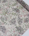 Tecido Crepe Chiffon Italiano Multi Ramos Florais Verde, Rosé e Nude