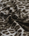 Tecido Suede Grosso Italiano Animal Print Tons de Marrom