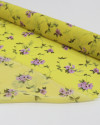 Tecido Crepe Chiffon Italiano Ramos Florais Lilás, Verde e Amarelo