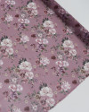 Tecido Crepe Chiiffon Italiano Buquê Floral Tons de Rosa e Framboesa
