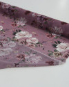 Tecido Crepe Chiiffon Italiano Buquê Floral Tons de Rosa e Framboesa
