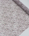 Tecido Crepe Chiffon Italiano Texturizado Micro Roseiras Rosé e Branco