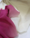 Tecido Cambraia de Linho Italiano Degradê Marrom, Creme e Rosa