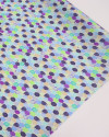 Tecido Viscose Italiano Poá em Aquarela Colorido e Tons de Azul