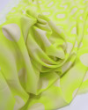 Tecido Viscose Italiano Anéis em Neon e Bege