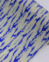 Tecido Viscose Arte Abstrata Azul e Offwhite