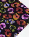 Tecido Viscose Premium Animal Print Abstrato Colorido e Preto