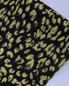 Tecido Viscose Premium Animal Print Abstrato Amarelo, Verde e Preto
