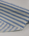 Tecido Tricoline Verano Premium Listras Verticais Azul Celeste e Offwhite