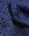 Tecido Tencel Micro Ramos Preto e Azul Marinho Noite
