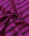 Tecido Linho Misto Listrado Preto e Rosa