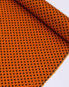Tecido Linho Misto Micro Poá Preo e Laranja