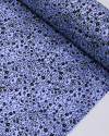 Tecido Viscose Micro Ramos Delicados Preto e Azul Ardósia