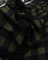 Tecido Viscose Quadriculado Preto e Verde