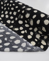 Tecido Viscose Macro Pingos Offwhite e Preto