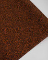 Tecido Viscose Micro Pétalas Preto e Ferrugem