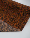 Tecido Viscose Micro Pétalas Preto e Ferrugem