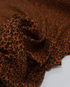 Tecido Viscose Micro Pétalas Preto e Ferrugem