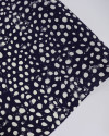 Tecido Viscose Macro Pingos Offwhite e Azul Marinho Noite