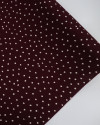 Tecido Viscose Texturizada Pingos Irregulares Offwhite e Borgonha