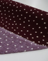Tecido Viscose Texturizada Pingos Irregulares Offwhite e Borgonha