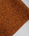 Tecido Viscose Tapete Floral Abstrato Preto e Ferrugem