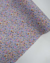 Tecido Viscose Texturizada Floral Liberty Tons de Rosa e Azul