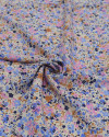 Tecido Viscose Texturizada Floral Liberty Tons de Rosa e Azul
