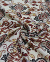 Tecido Viscose Estampa Boho Marsala e Preto