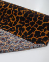Tecido Viscose Macro Animal Print Preto e Amarelo Queimado