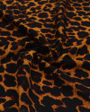 Tecido Viscose Macro Animal Print Preto e Amarelo Queimado