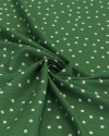 Tecido Viscose Texturizada Micro Poá Creme e Verde Musgo