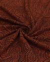 Tecido Viscose Circulados Pontilhados Preto e Terracota