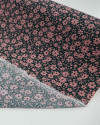 Tecido Viscose Texturizada Liberty Rosé e Verde Esmeralda