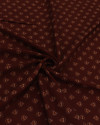 Tecido Viscose Texturizada Estampa Vintage Caramelo e Chocolate