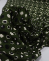 Tecido Viscose Texturizada Pontos Geométricos Preto, Creme e Verde Oliva