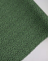 Tecido Viscose Texturizada Poá Regular em Riscos Preto e Verde Jade