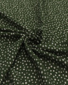 Tecido Viscose Micro Pingos Creme e Verde Militar