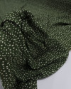 Tecido Viscose Micro Pingos Creme e Verde Militar
