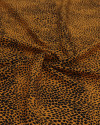 Tecido Viscose Micro Animal Print Preto e Amarelo Queimado