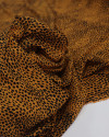 Tecido Viscose Micro Animal Print Preto e Amarelo Queimado