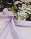 Tecido Crepe Silk Italiano Barrado Floral Lavanda e Preto