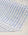 Tecido Viscose Texturizada Listrado Azul Claro Estonado e Branco