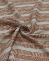 Tecido Viscose Texturizada Micro Pingos Irregulares Creme e Verde Musgo