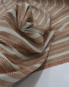 Tecido Viscose Texturizada Micro Pingos Irregulares Creme e Verde Musgo