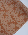 Tecido Viscose Macro Flores Abstrato Caramelo e Nude