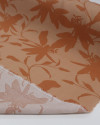 Tecido Viscose Macro Flores Abstrato Caramelo e Nude