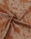 Tecido Viscose Macro Flores Abstrato Caramelo e Nude